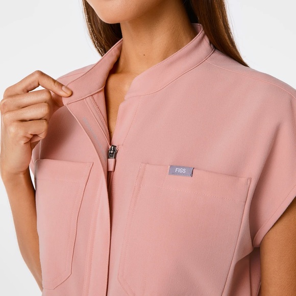 FIGS- Rafaela Cargo ScrubJumpsuit in pink sand - Picture 8 of 8